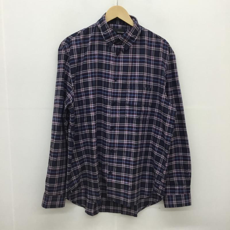 バンドオブアウトサイダーズ Band of Outsiders シャツ、ブラウス 長袖 BANDオリジナルチェック柄シャツ L チェック 紺 / ネイビー / X 白 / ホワイト / X 黒 / ブラック / X 赤 / レッド / メンズ USED 古着 中古 10049114