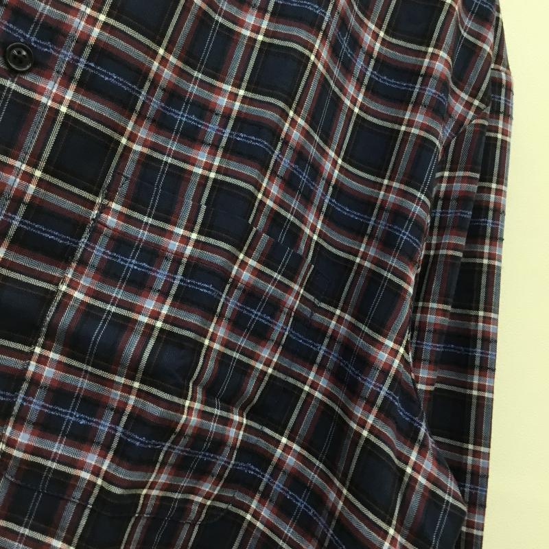 バンドオブアウトサイダーズ Band of Outsiders シャツ、ブラウス 長袖 BANDオリジナルチェック柄シャツ L チェック 紺 / ネイビー / X 白 / ホワイト / X 黒 / ブラック / X 赤 / レッド / メンズ USED 古着 中古 10049114
