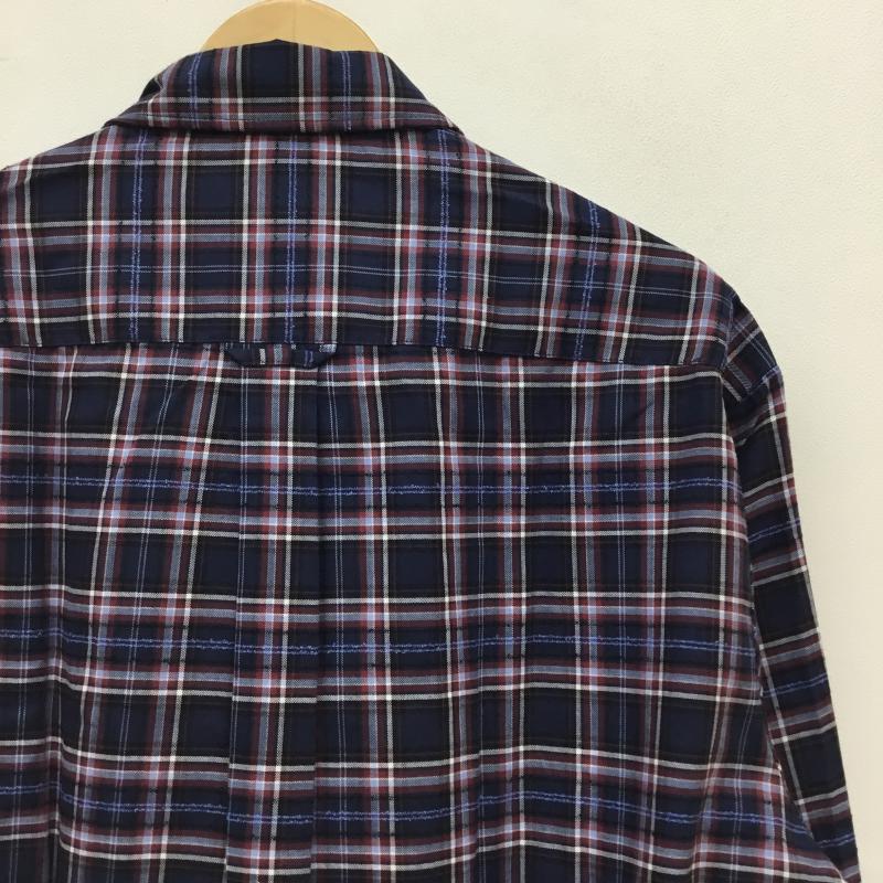 バンドオブアウトサイダーズ Band of Outsiders シャツ、ブラウス 長袖 BANDオリジナルチェック柄シャツ L チェック 紺 / ネイビー / X 白 / ホワイト / X 黒 / ブラック / X 赤 / レッド / メンズ USED 古着 中古 10049114