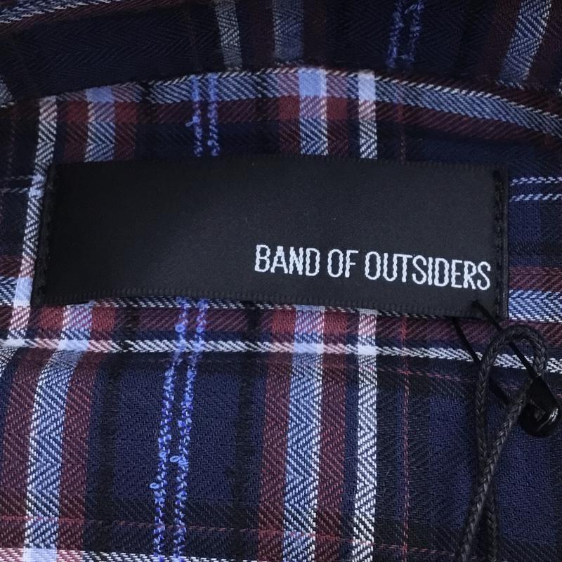 バンドオブアウトサイダーズ Band of Outsiders シャツ、ブラウス 長袖 BANDオリジナルチェック柄シャツ L チェック 紺 / ネイビー / X 白 / ホワイト / X 黒 / ブラック / X 赤 / レッド / メンズ USED 古着 中古 10049114