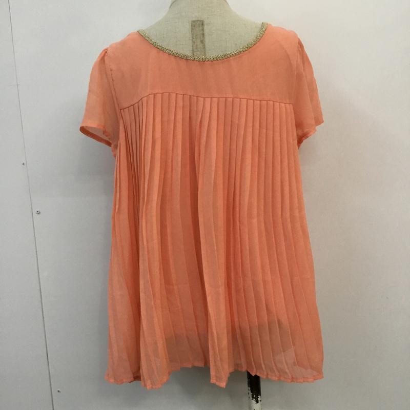 ロペピクニック ROPE' PICNIC シャツ、ブラウス 半袖 クルーネック 2WAY プリーツ 38 無地 桃 / ピンク / レディース USED 古着 中古 10049149