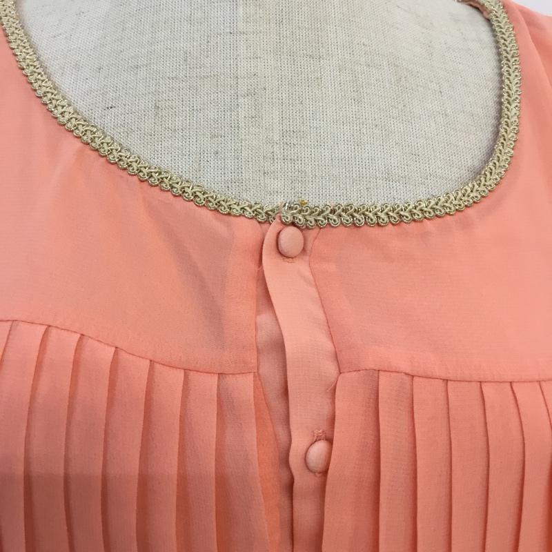 ロペピクニック ROPE' PICNIC シャツ、ブラウス 半袖 クルーネック 2WAY プリーツ 38 無地 桃 / ピンク / レディース USED 古着 中古 10049149