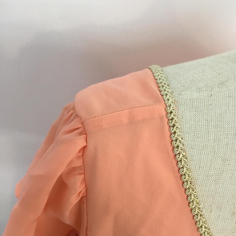 ロペピクニック ROPE' PICNIC シャツ、ブラウス 半袖 クルーネック 2WAY プリーツ 38 無地 桃 / ピンク / レディース USED 古着 中古 10049149