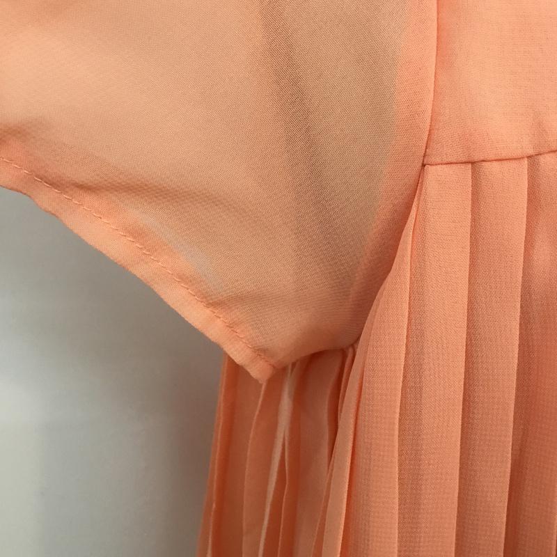 ロペピクニック ROPE' PICNIC シャツ、ブラウス 半袖 クルーネック 2WAY プリーツ 38 無地 桃 / ピンク / レディース USED 古着 中古 10049149