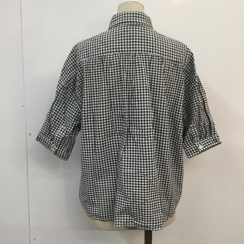 レプシムローリーズファーム LEPSIMLOWRYSFARM シャツ、ブラウス 半袖 チェック M チェック 白 / ホワイト / X 黒 / ブラック / レディース USED 古着 中古 10049150