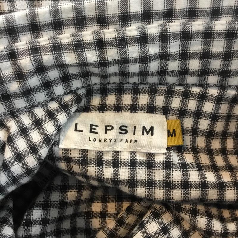 レプシムローリーズファーム LEPSIMLOWRYSFARM シャツ、ブラウス 半袖 チェック M チェック 白 / ホワイト / X 黒 / ブラック / レディース USED 古着 中古 10049150