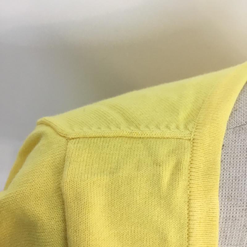 アプワイザー・リッシェ Apuweiser-riche カットソー 半袖 クルーネック フレンチスリーブ 2 無地 黄 / イエロー /  レディース USED 古着 中古 10049158