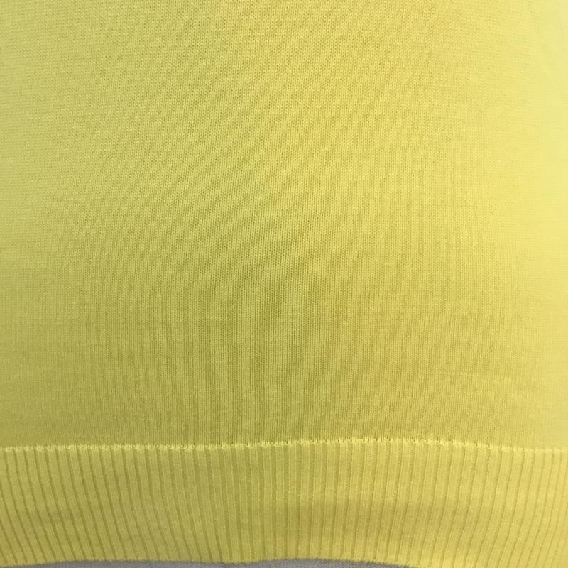 アプワイザー・リッシェ Apuweiser-riche カットソー 半袖 クルーネック フレンチスリーブ 2 無地 黄 / イエロー /  レディース USED 古着 中古 10049158