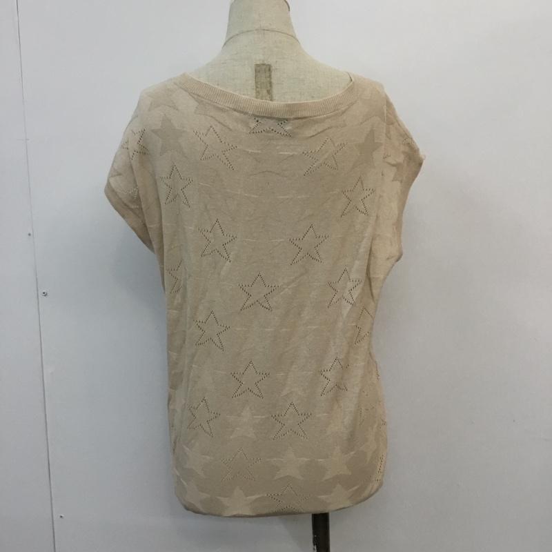 イーハイフンワールドギャラリー E hyphen world gallery カットソー 半袖 サマーニット 星柄 クルーネック FREE 星 桃 / ピンク /  レディース USED 古着 中古 10049160