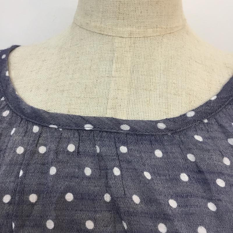 レプシムローリーズファーム LEPSIMLOWRYSFARM カットソー 半袖 ドット プルオーバー FREE ドット 白 / ホワイト / X 紺 / ネイビー /  レディース USED 古着 中古 10049162