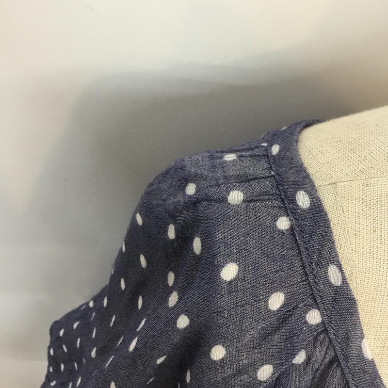 レプシムローリーズファーム LEPSIMLOWRYSFARM カットソー 半袖 ドット プルオーバー FREE ドット 白 / ホワイト / X 紺 / ネイビー /  レディース USED 古着 中古 10049162