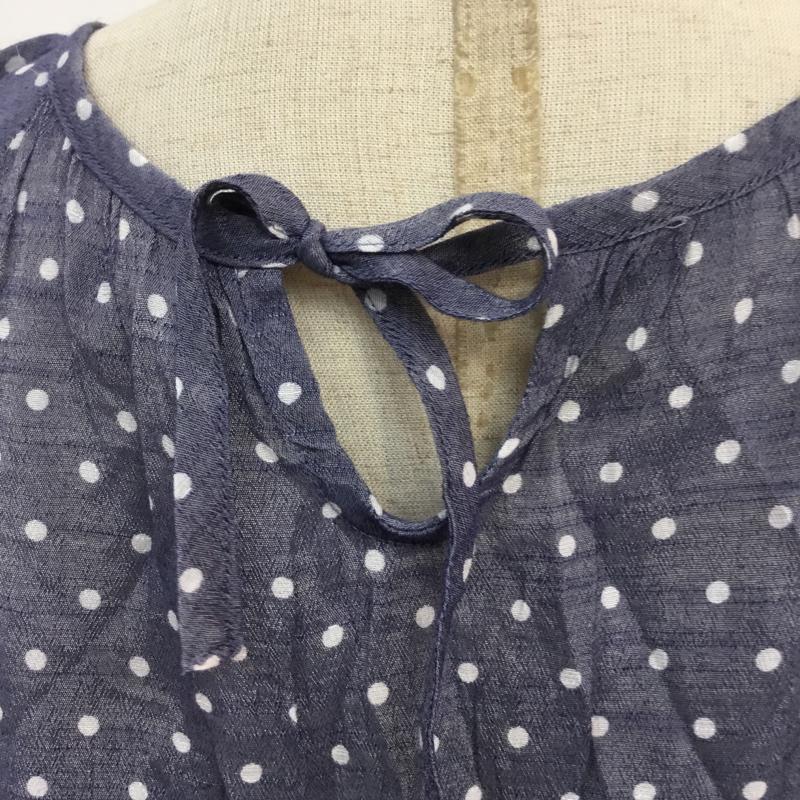 レプシムローリーズファーム LEPSIMLOWRYSFARM カットソー 半袖 ドット プルオーバー FREE ドット 白 / ホワイト / X 紺 / ネイビー /  レディース USED 古着 中古 10049162