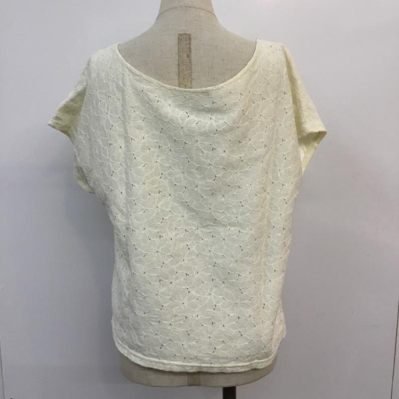 ロペピクニック ROPE' PICNIC カットソー 半袖 花柄 レース 38 レース柄 アイボリー / アイボリー /  レディース USED 古着 中古 10049188