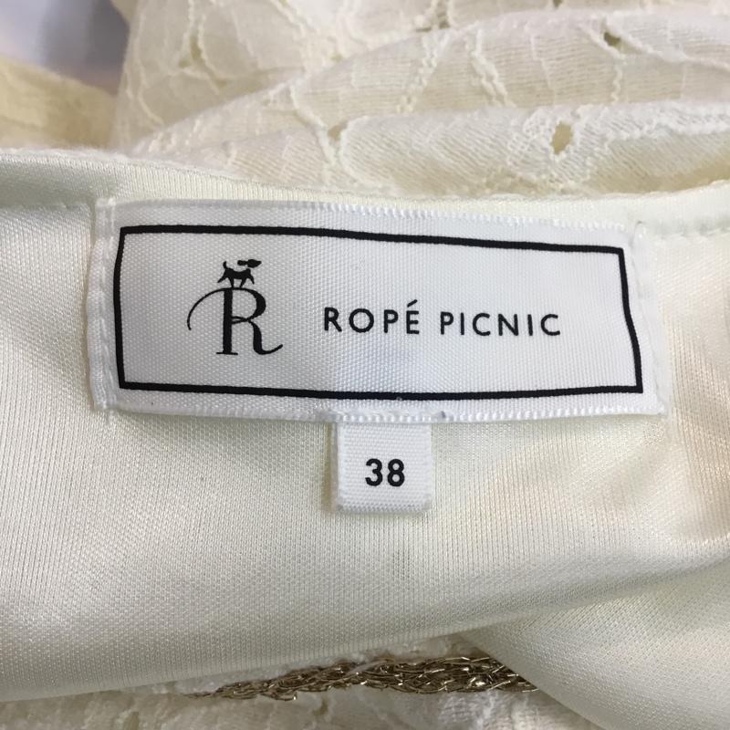 ロペピクニック ROPE' PICNIC カットソー 半袖 花柄 レース 38 レース柄 アイボリー / アイボリー /  レディース USED 古着 中古 10049188