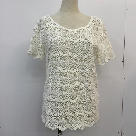 ビューティアンドユース BEAUTY&YOUTH カットソー 半袖 16172483207 クロシェット ショートスリーブ レース レース柄 白 / ホワイト /  レディース USED 古着 中古 10049201