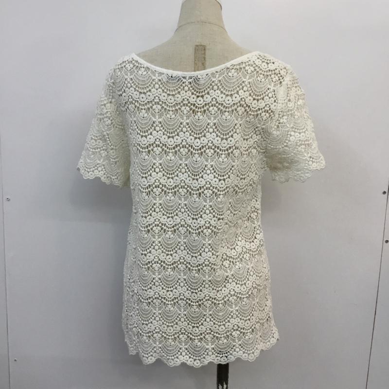 ビューティアンドユース BEAUTY&YOUTH カットソー 半袖 16172483207 クロシェット ショートスリーブ レース レース柄 白 / ホワイト /  レディース USED 古着 中古 10049201