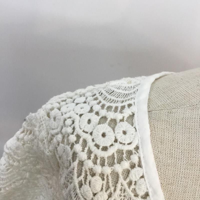 ビューティアンドユース BEAUTY&YOUTH カットソー 半袖 16172483207 クロシェット ショートスリーブ レース レース柄 白 / ホワイト /  レディース USED 古着 中古 10049201