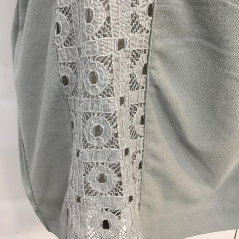 セブンデイズサンデイ SEVENDAYS=SUNDAY カットソー 半袖 オープンフロント レース M レース柄 灰 / グレー /  レディース USED 古着 中古 10049206