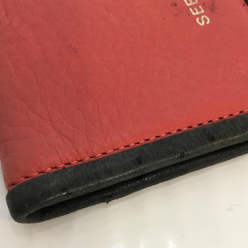 シーバイクロエ SEE BY CHLOE カードケース 定期入れ パスケース 名刺入れ 2トーン ロゴ、文字 黒 / ブラック / X 桃 / ピンク / レディース USED 古着 中古 10049258