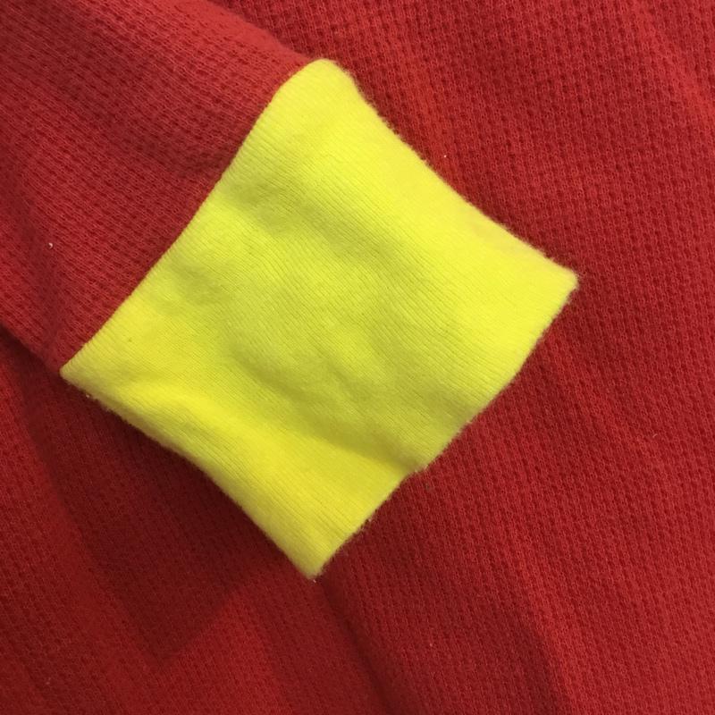 ジャム JAM カットソー 長袖 ワッフル地 ポップコーン ワッペン キッズ 120cm 120cm ワンポイント 赤 / レッド / X 黄 / イエロー /  レディース USED 古着 中古 10049434