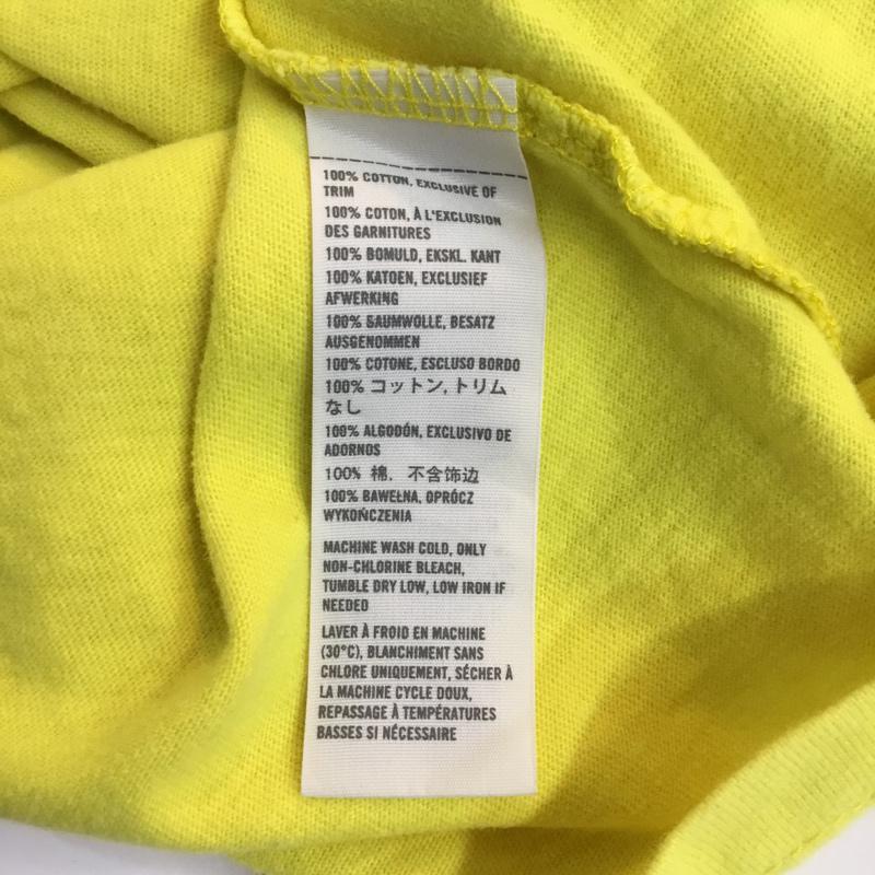 ホリスター Hollister Tシャツ 半袖 クルーネック ロゴ 刺繍 S ロゴ、文字 黄 / イエロー / メンズ USED 古着 中古 10049501