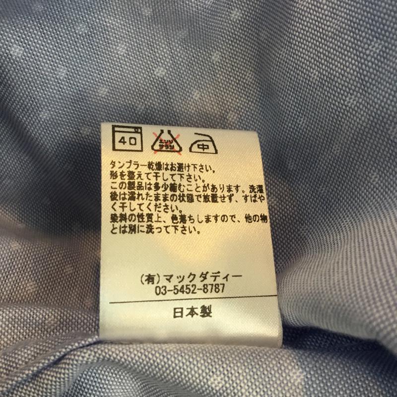 マックダディー MACKDADDY シャツ、ブラウス 長袖 ドット L ドット 水色 / ライトブルー / メンズ USED 古着 中古 10049521