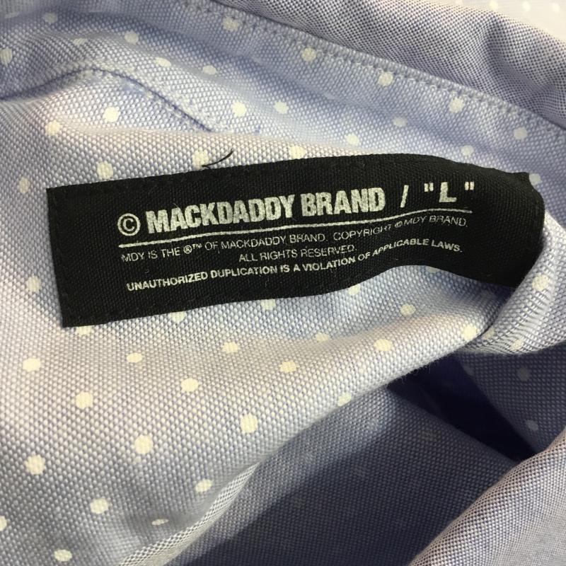マックダディー MACKDADDY シャツ、ブラウス 長袖 ドット L ドット 水色 / ライトブルー / メンズ USED 古着 中古 10049521