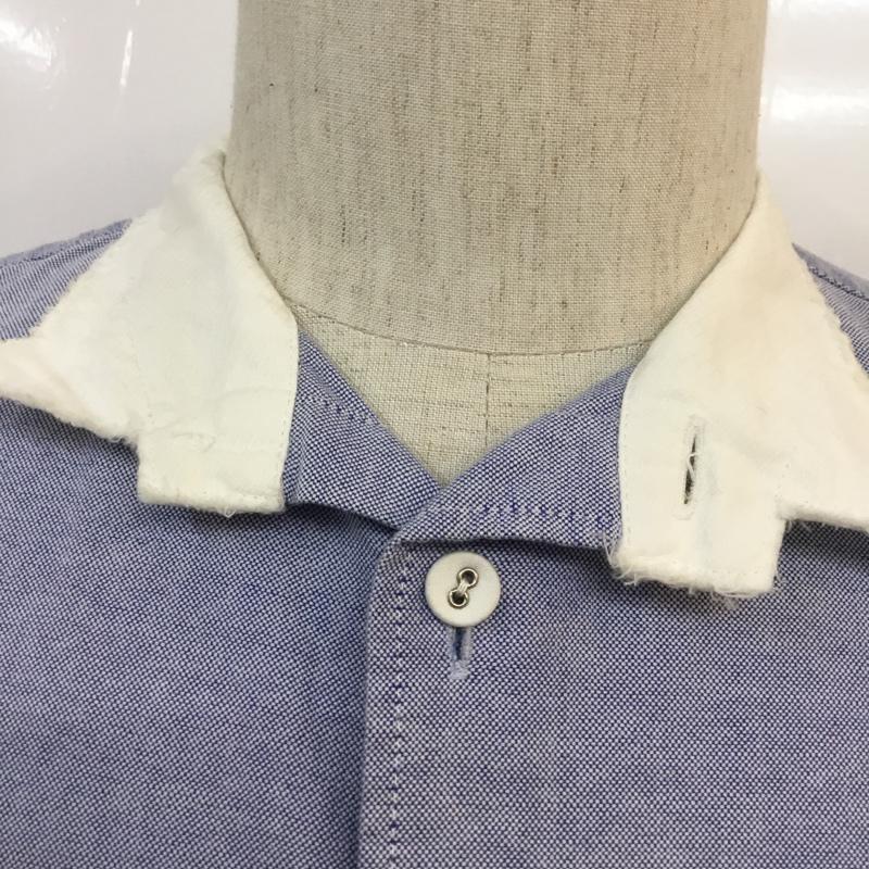 ルーバトラム Luva TRAM シャツ、ブラウス 長袖 クレリックシャツ M 無地 白 / ホワイト / X 青 / ブルー / メンズ USED 古着 中古 10049538