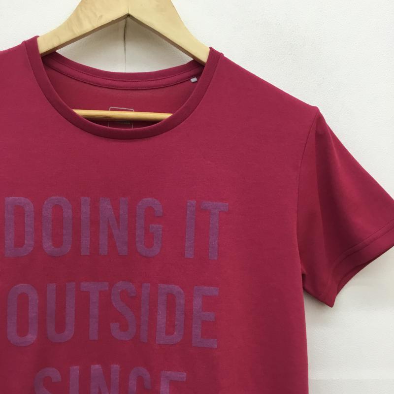 ザノースフェイス THE NORTH FACE Tシャツ 半袖 S/S BIG MESS TEショートスリーブビッグメッセージティー NTW31720 M ロゴ、文字 マゼンタ / マゼンタ / レディース USED 古着 中古 10049582