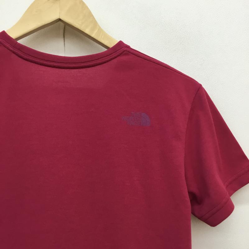 ザノースフェイス THE NORTH FACE Tシャツ 半袖 S/S BIG MESS TEショートスリーブビッグメッセージティー NTW31720 M ロゴ、文字 マゼンタ / マゼンタ / レディース USED 古着 中古 10049582