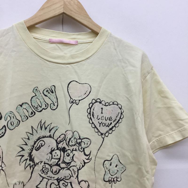 キャンディストリッパー Candy Stripper Tシャツ 半袖 黄 / イエロー / レディース USED 古着 中古 10049926