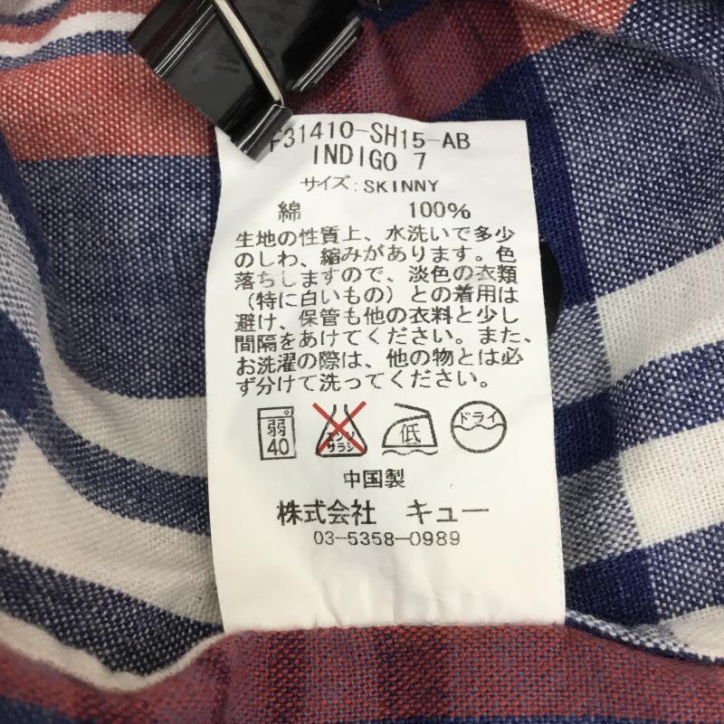 エフエイティー FAT シャツ、ブラウス 長袖 L チェック 白 / ホワイト / X 青 / ブルー / X 赤 / レッド / メンズ USED 古着 中古 10049951