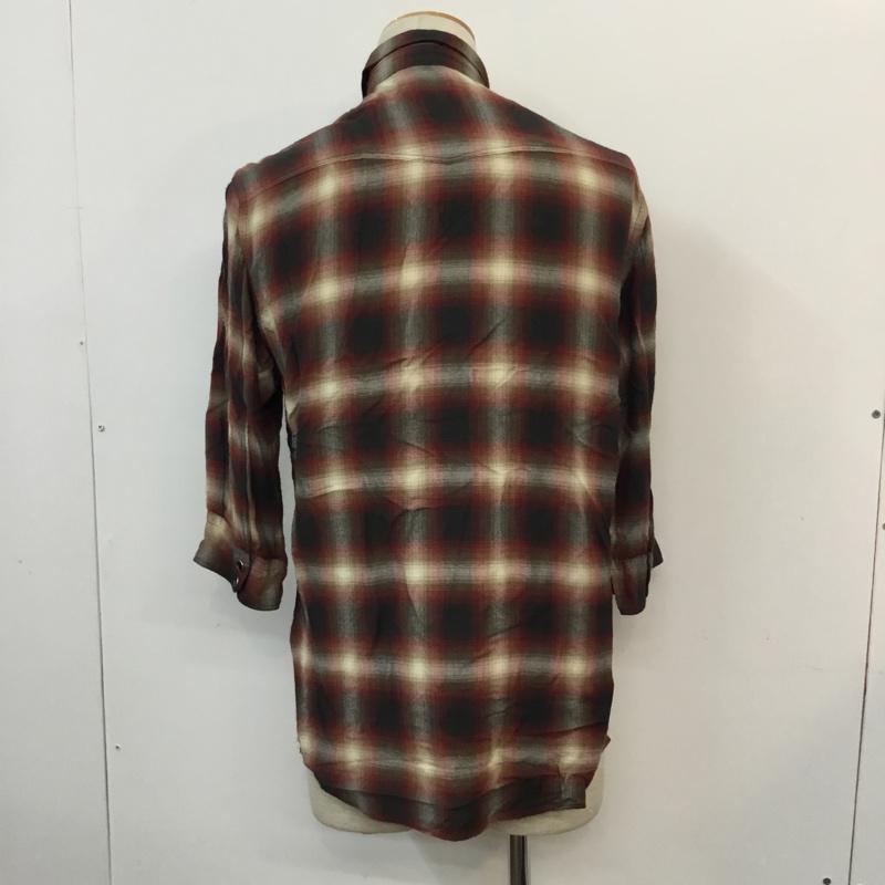 デラックス クロージング Deluxe Clothing シャツ、ブラウス 七分袖 ウエスタンシャツ M チェック 黒 / ブラック / X ベージュ / ベージュ / X 白 / ホワイト / X 赤 / レッド / メンズ USED 古着 中古 10050227