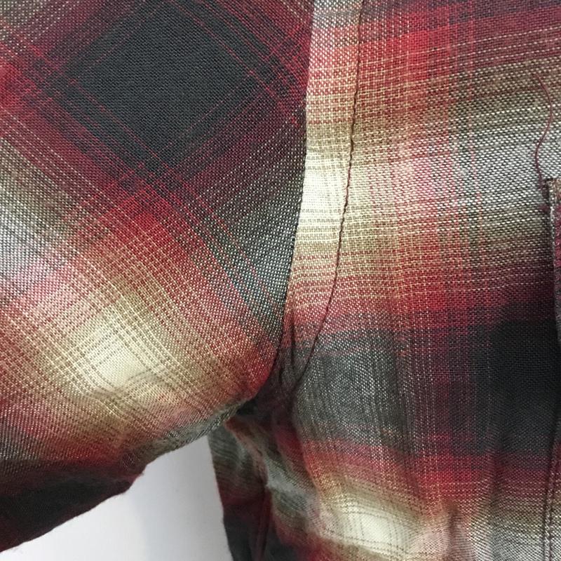 デラックス クロージング Deluxe Clothing シャツ、ブラウス 七分袖 ウエスタンシャツ M チェック 黒 / ブラック / X ベージュ / ベージュ / X 白 / ホワイト / X 赤 / レッド / メンズ USED 古着 中古 10050227