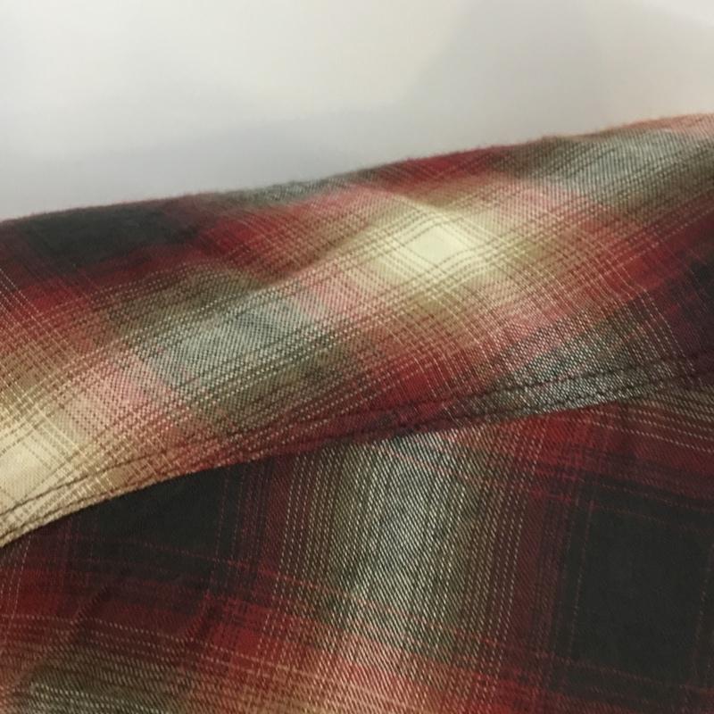デラックス クロージング Deluxe Clothing シャツ、ブラウス 七分袖 ウエスタンシャツ M チェック 黒 / ブラック / X ベージュ / ベージュ / X 白 / ホワイト / X 赤 / レッド / メンズ USED 古着 中古 10050227