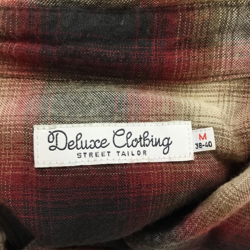 デラックス クロージング Deluxe Clothing シャツ、ブラウス 七分袖 ウエスタンシャツ M チェック 黒 / ブラック / X ベージュ / ベージュ / X 白 / ホワイト / X 赤 / レッド / メンズ USED 古着 中古 10050227
