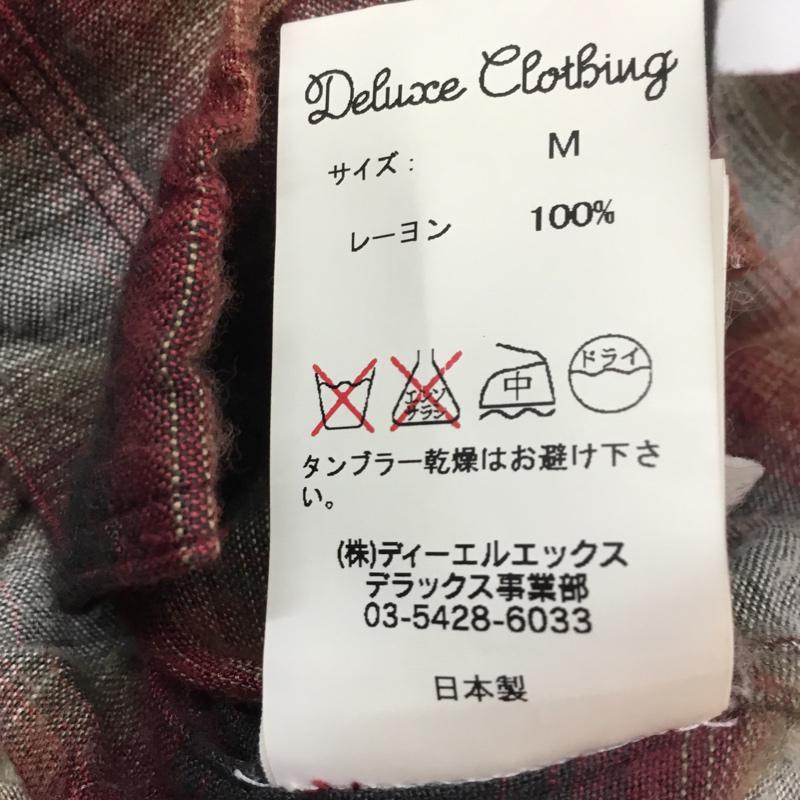 デラックス クロージング Deluxe Clothing シャツ、ブラウス 七分袖 ウエスタンシャツ M チェック 黒 / ブラック / X ベージュ / ベージュ / X 白 / ホワイト / X 赤 / レッド / メンズ USED 古着 中古 10050227
