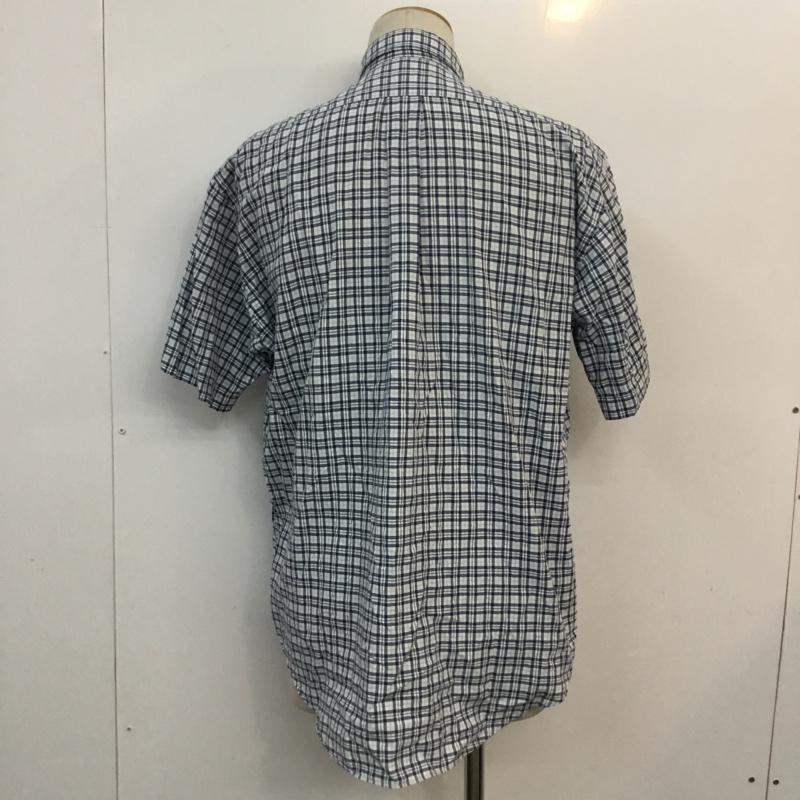チャップスラルフローレン CHAPSRALPHLAUREN シャツ、ブラウス 半袖 ボタンダウン L チェック 白 / ホワイト / X 青 / ブルー / X 紺 / ネイビー / X 緑 / グリーン / メンズ USED 古着 中古 10050245