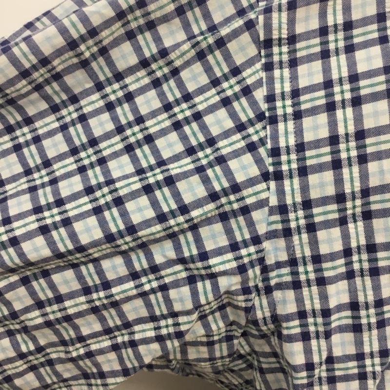 チャップスラルフローレン CHAPSRALPHLAUREN シャツ、ブラウス 半袖 ボタンダウン L チェック 白 / ホワイト / X 青 / ブルー / X 紺 / ネイビー / X 緑 / グリーン / メンズ USED 古着 中古 10050245
