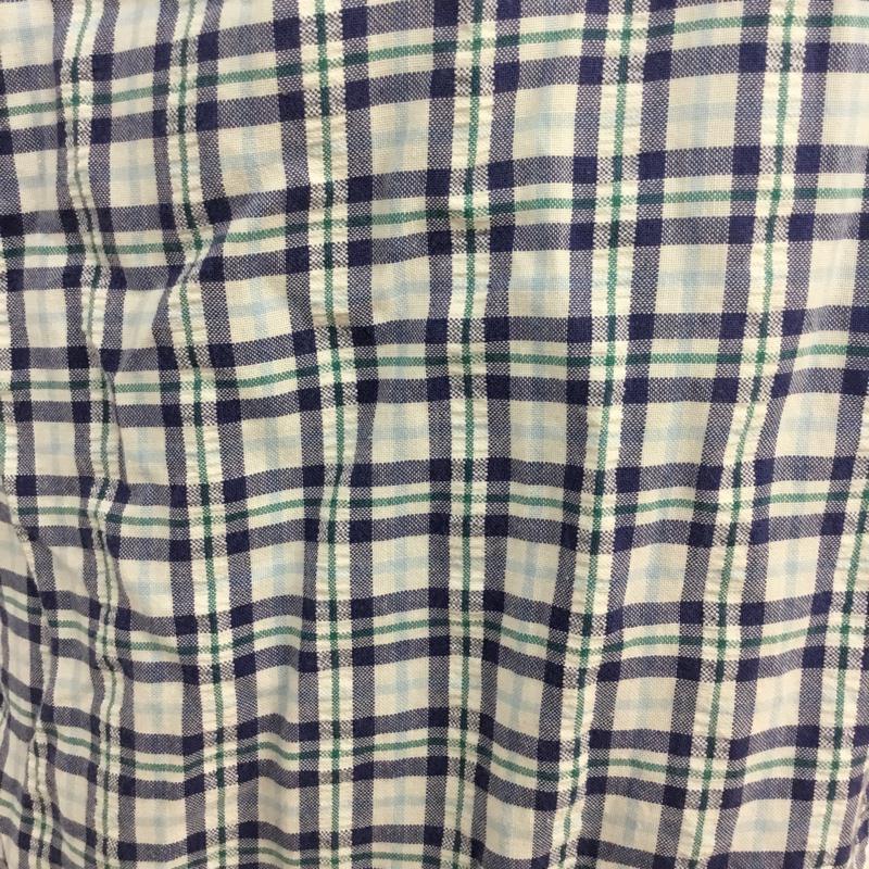 チャップスラルフローレン CHAPSRALPHLAUREN シャツ、ブラウス 半袖 ボタンダウン L チェック 白 / ホワイト / X 青 / ブルー / X 紺 / ネイビー / X 緑 / グリーン / メンズ USED 古着 中古 10050245