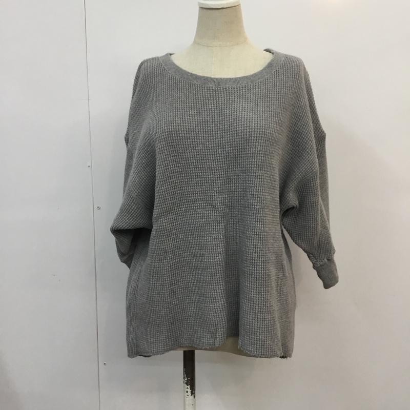 ロク ビューティアンドユース 6BEAUTY&YOUTH Tシャツ 七分袖 ワッフル カットソー 無地 灰 / グレー / レディース USED 古着 中古 10050387