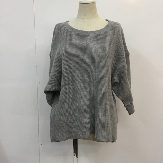 ロク ビューティアンドユース 6BEAUTY&YOUTH Tシャツ 七分袖 ワッフル カットソー 無地 灰 / グレー /  レディース USED 古着 中古 10050387