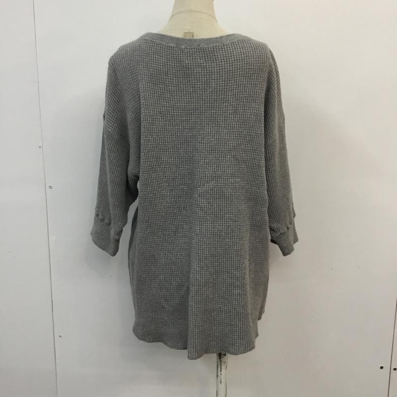 ロク ビューティアンドユース 6BEAUTY&YOUTH Tシャツ 七分袖 ワッフル カットソー 無地 灰 / グレー / レディース USED 古着 中古 10050387