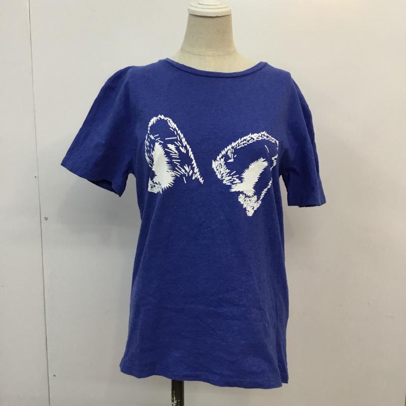 キツネ KITSUNE Tシャツ 半袖 プリント 青 / ブルー / レディース USED 古着 中古 10050389
