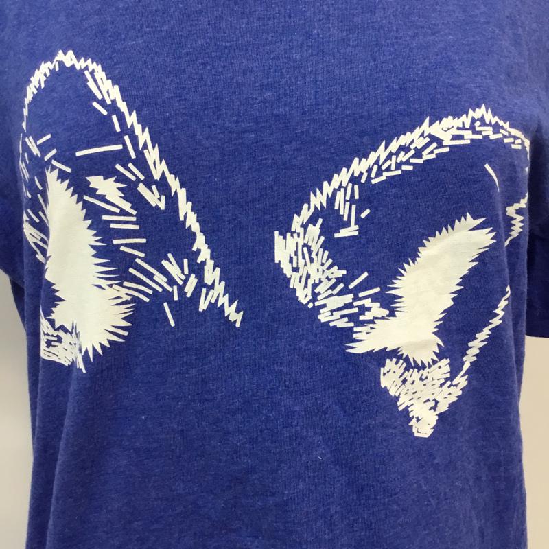 キツネ KITSUNE Tシャツ 半袖 プリント 青 / ブルー / レディース USED 古着 中古 10050389