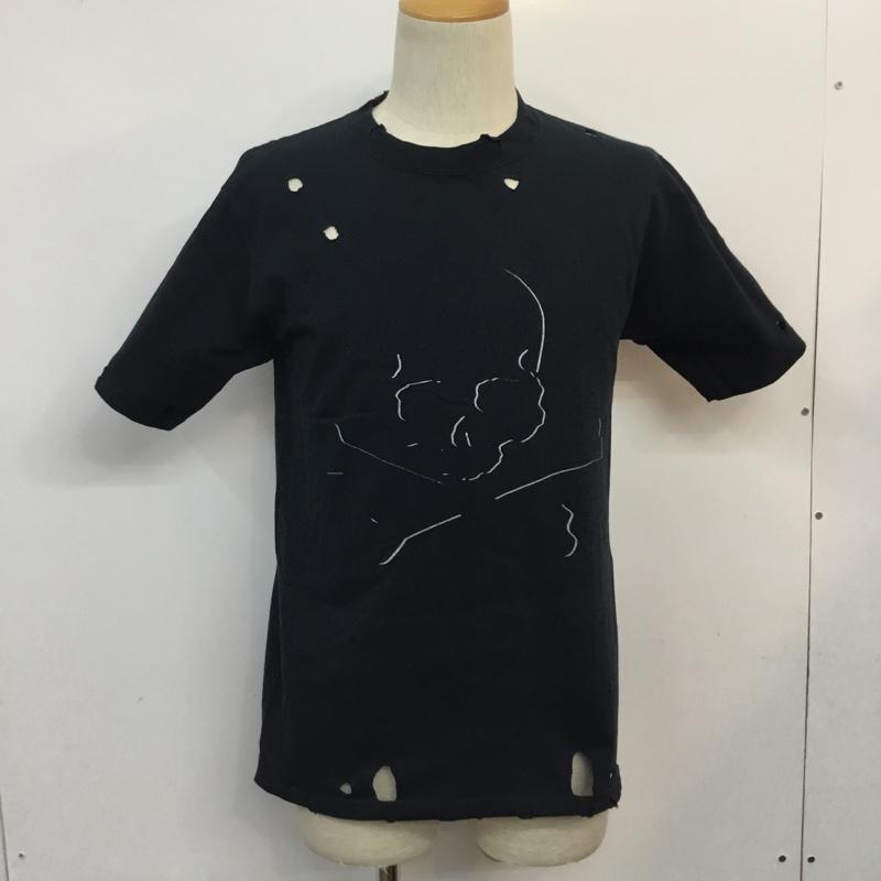 マスターマインド mastermind JAPAN Tシャツ 半袖 バックプリント 穴あき加工 S ダメージ加工 黒 / ブラック / メンズ USED 古着 中古 10050532