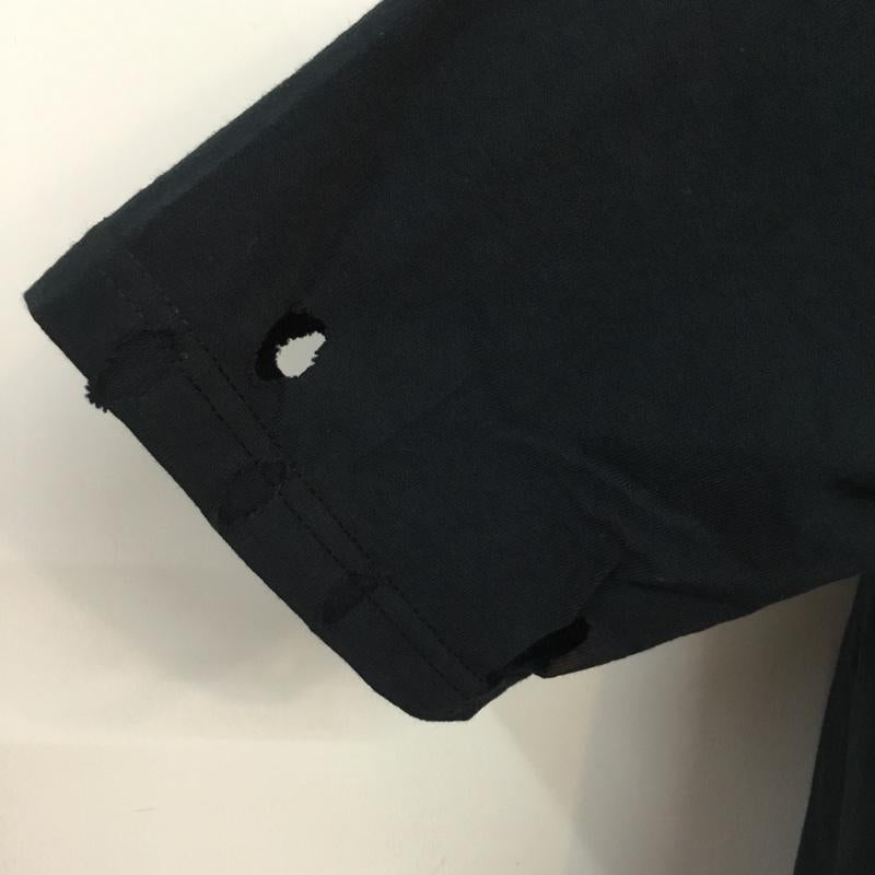マスターマインド mastermind JAPAN Tシャツ 半袖 バックプリント 穴あき加工 S ダメージ加工 黒 / ブラック / メンズ USED 古着 中古 10050532