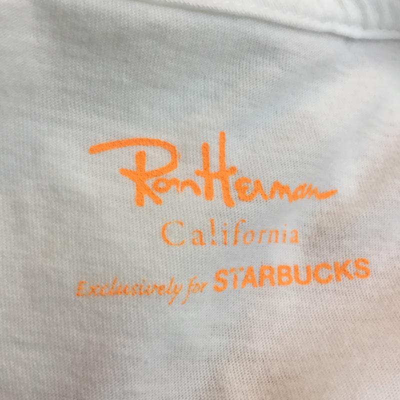 ロンハーマン カリフォルニア Ron Herman California Tシャツ 半袖 バックプリント STARBUCKS スタバ S プリント 白 / ホワイト / レディース USED 古着 中古 10050609