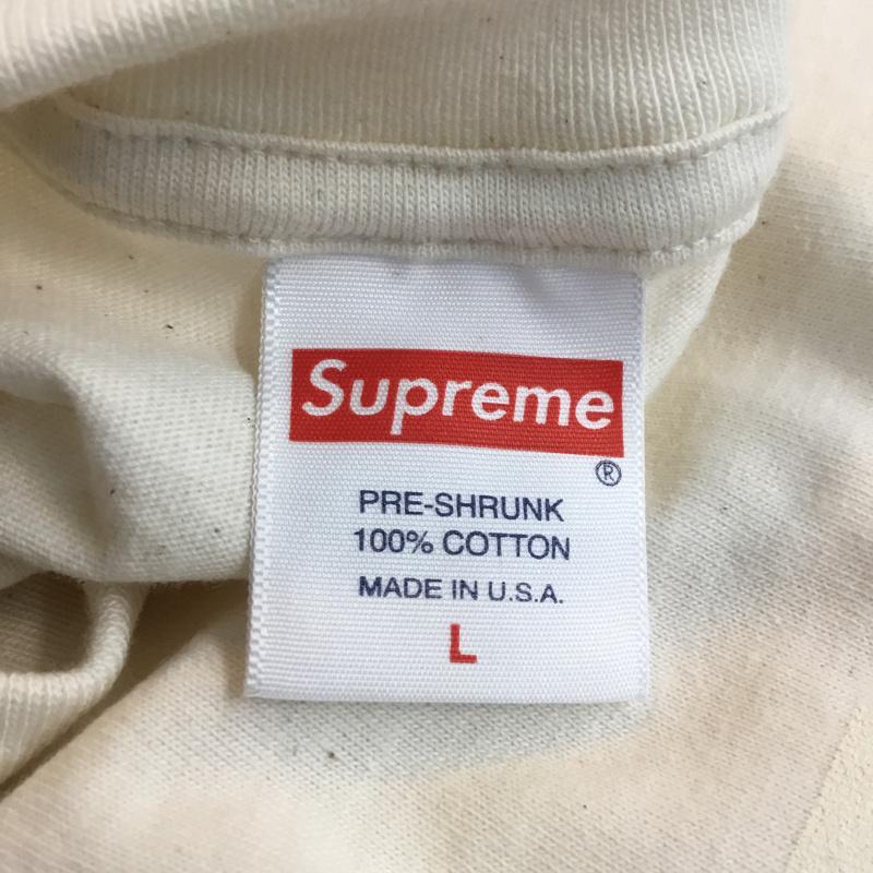 シュプリーム Supreme Tシャツ 半袖 Cross Box Logo Tee クロス ボックスロゴ 20AW FW NATURAL ナチュラル L ロゴ、文字 アイボリー / アイボリー / メンズ USED 古着 中古 10050731