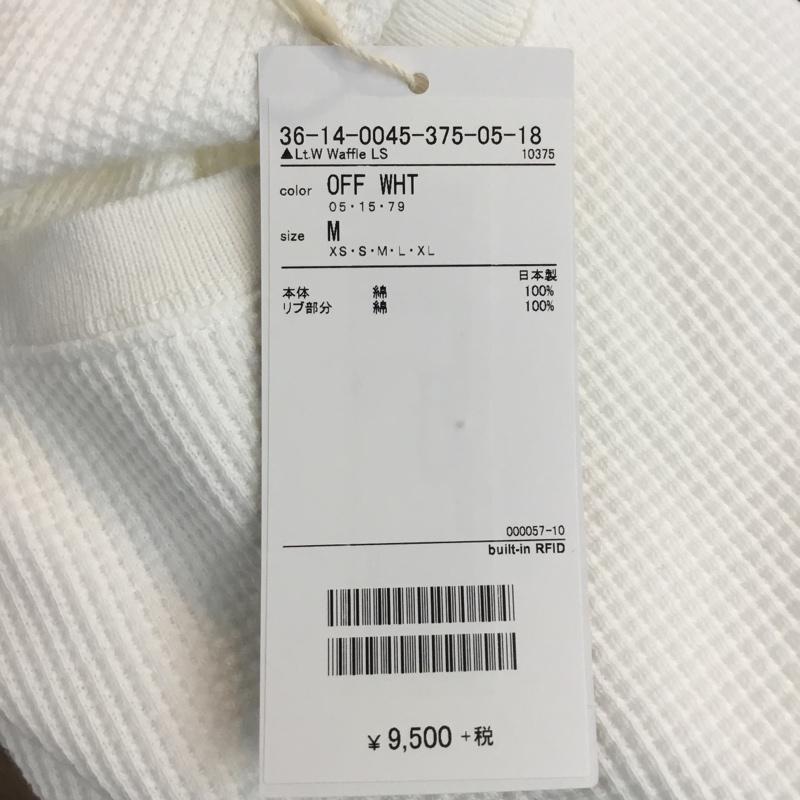 ピルグリム PILGRIM Tシャツ 長袖 ワッフル地 サーマル タグ付き M 無地 白 / ホワイト / メンズ USED 古着 中古 10050771